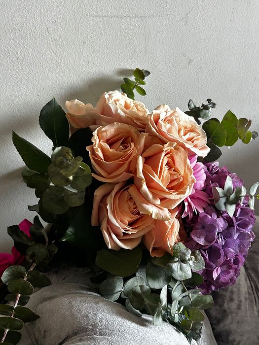 Buchet de mireasa, nasa, lumanari de botez, de cununie-flori naturale