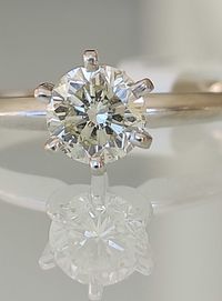 Inel logodna cu diamant 0.70ct aur 14k