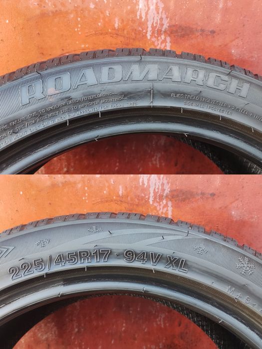 4бр. зимни гуми 225/45/17 Roadmarch Winter 
dot23
6 97.mm
Много добро