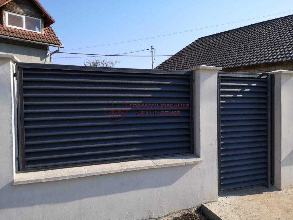 Garduri si porti stil jaluze, sipca metalica, tabla cutata