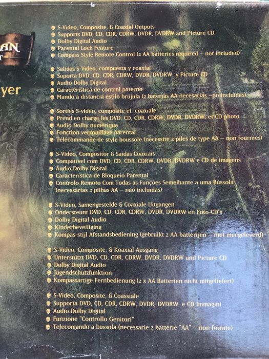 DVD player nou, in cutie