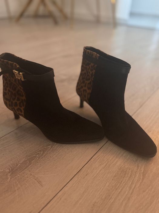 Botine Tommy Hilfiger cu imprimeu leopard