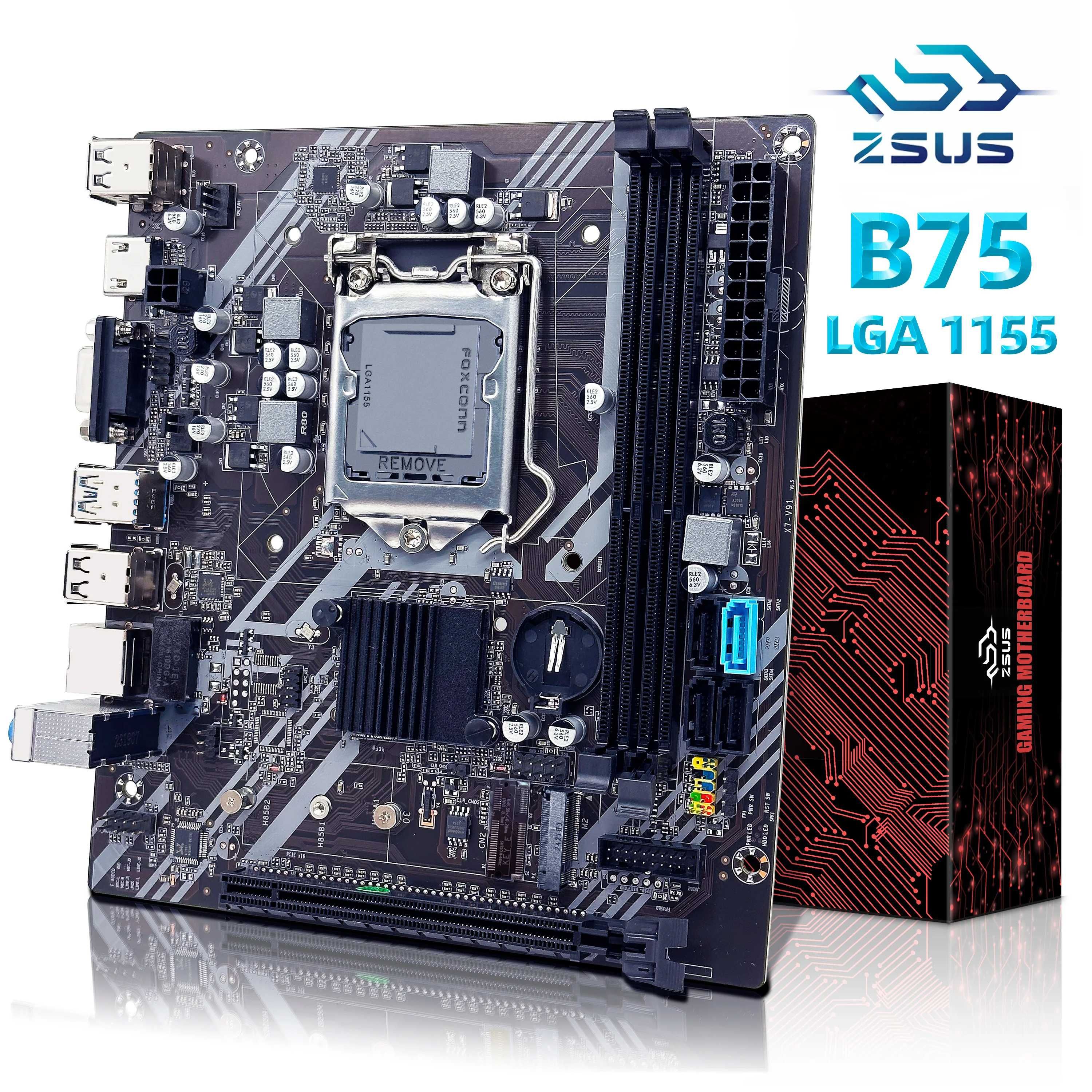 Дъно Дънна платка ZSUS B75 1155 DDR3 M.2 NVMe / PCIe SSD
