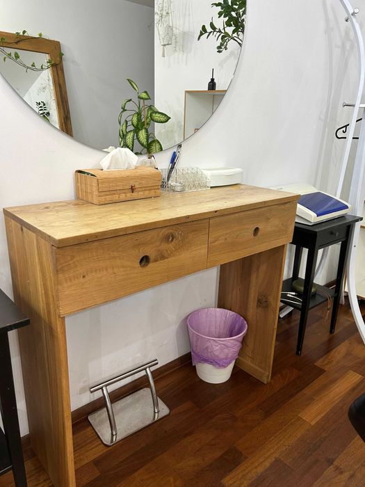 Masa consola din lemn de stejar