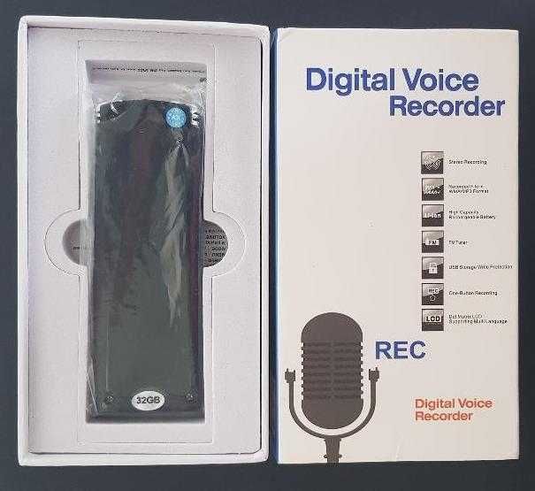 Reportofon digital Profesional 8/16/32GB Spionaj cu activare voce Nou!