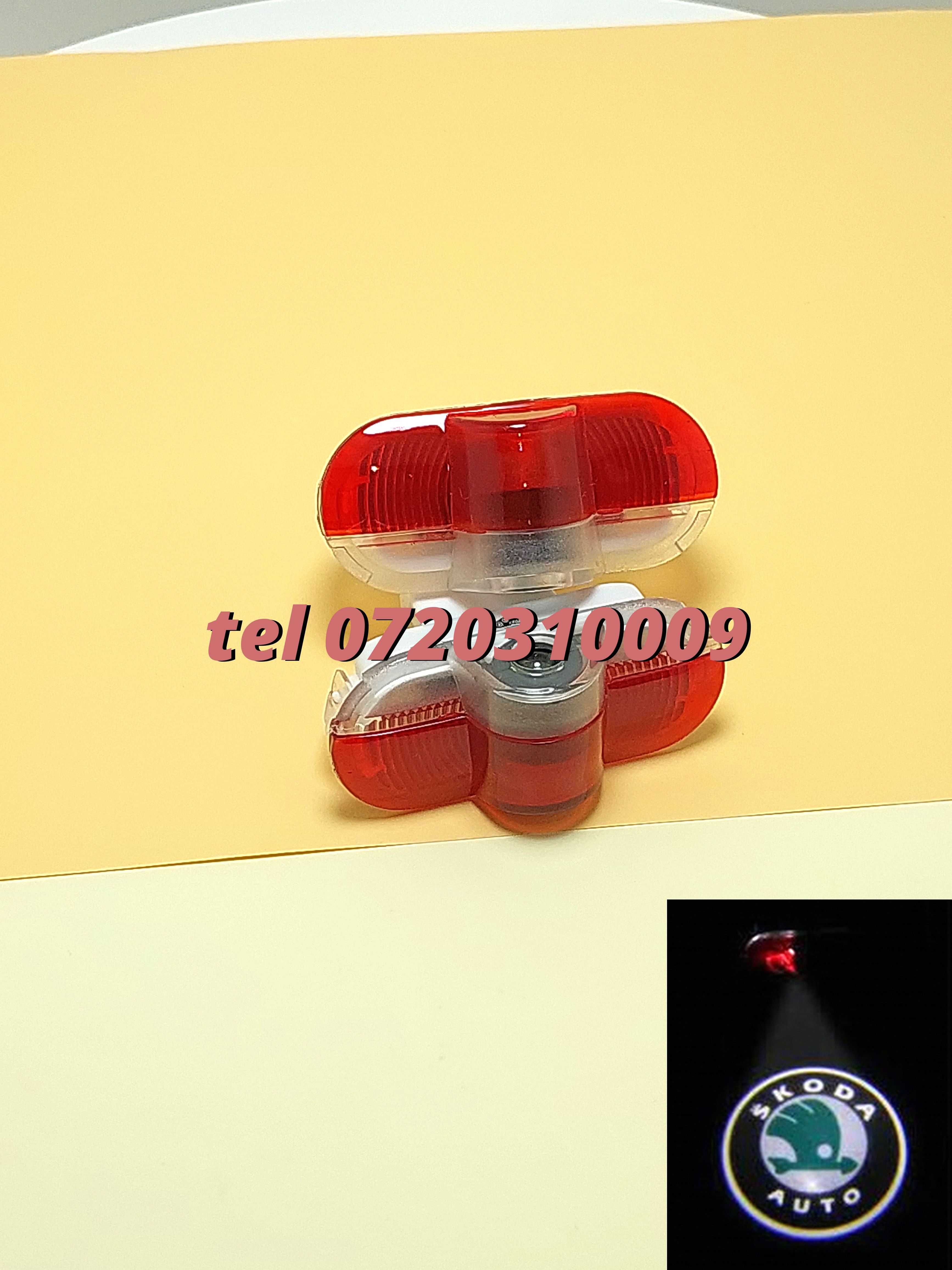 Proiectoare Logo Skoda Octavia 2007  2012 Portiera  Led Laser em