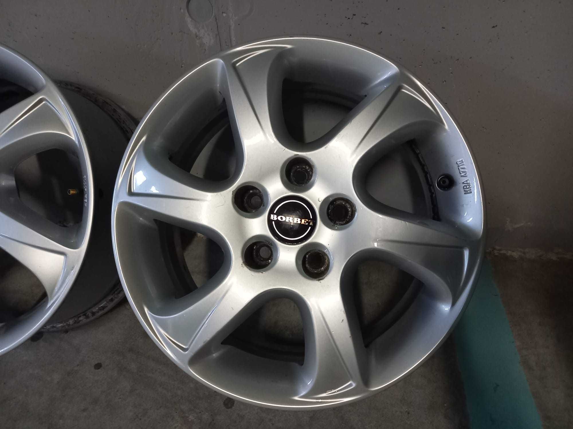 Set 4 jante aliaj marca Borbet R16 6.5J,  5 x 115mm - Chevrolet / Opel