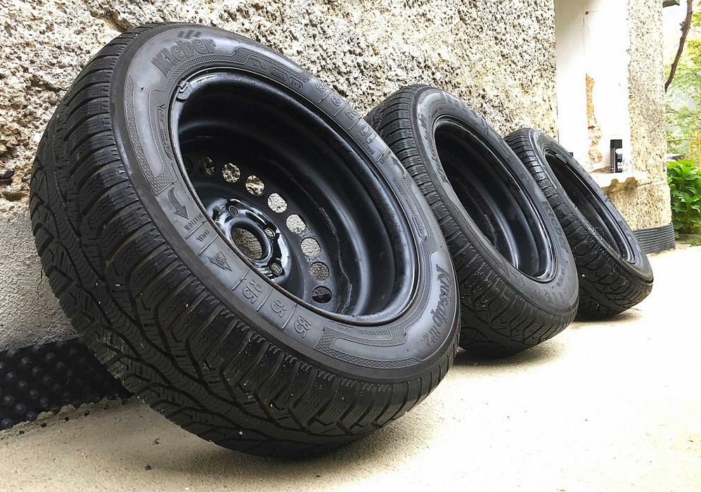 3 бр. Оригинални джанти + гуми за Пасат 4 /15"