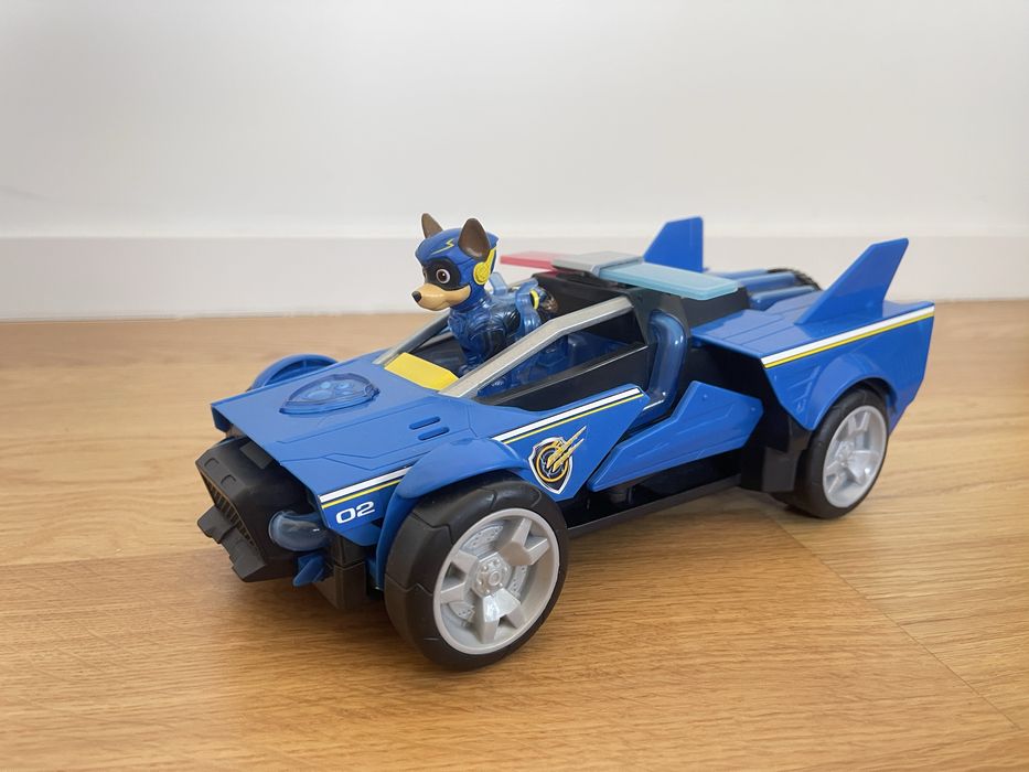 Masinuta Paw Patrol The Mighty Movie -Chase Transforming Cruiser