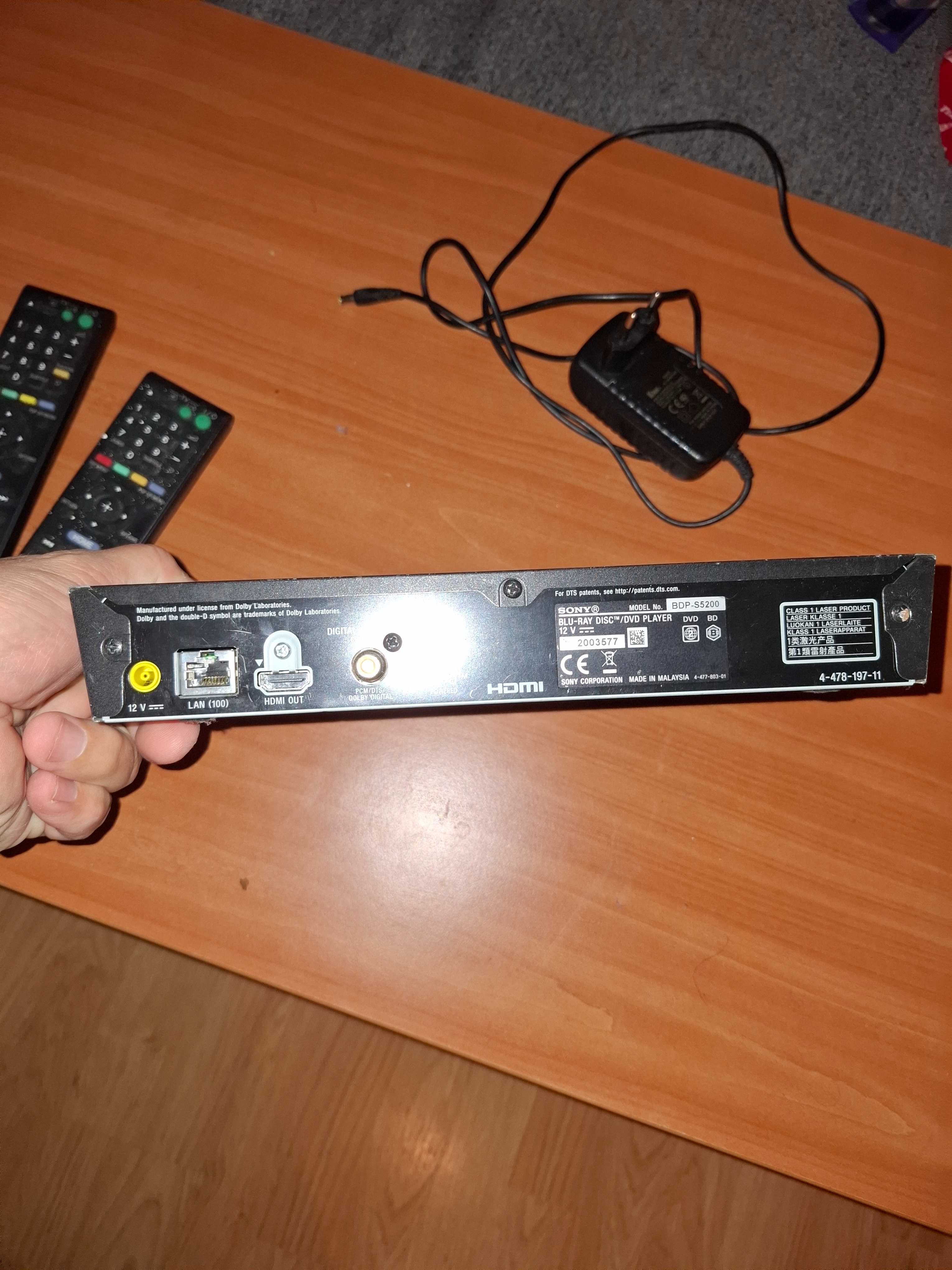 Blu-ray bluray player 3D dvd Sony BDP S5200 Wi-Fi alimentare auto 12v