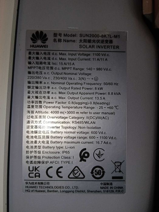 Invertor Huawei 8 kw trifazat