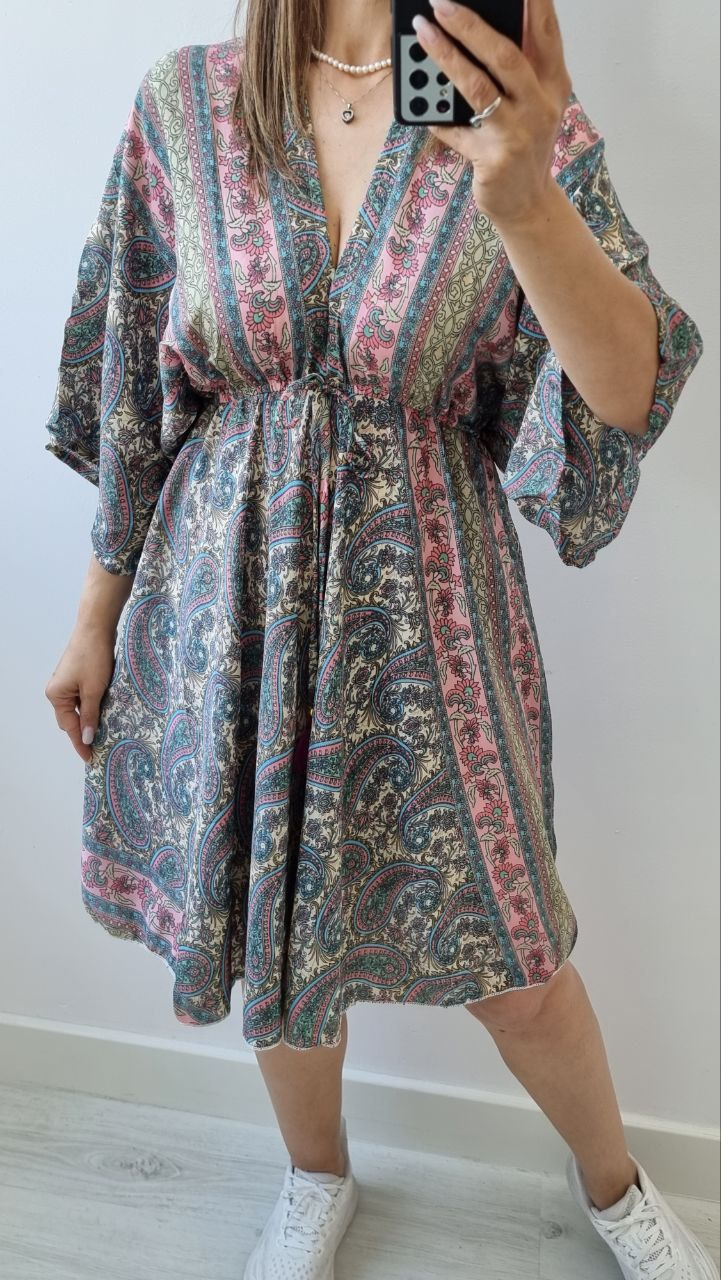 Rochie mătase indiană, imprimeuri disponibile