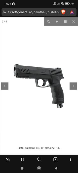 PISTOL GEN2 TP50 / HDP 50 T4E 13 jouli- SIG SAUER P226