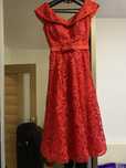 Rochie rosie din dantela