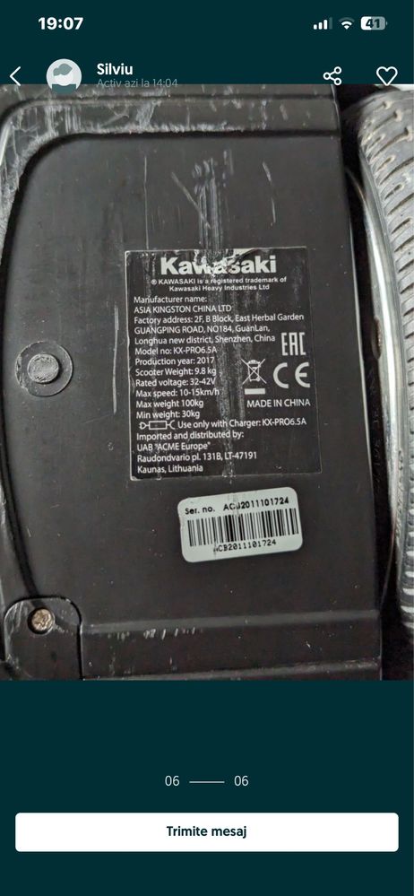 Hoverboard Kawasaki KX-PRO6.5A