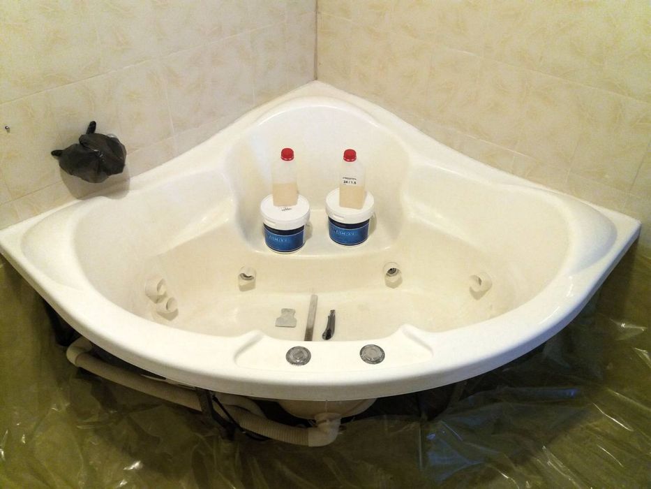 Реставрация ванн Эмалировка ванной Жидким Акрилом Мрамор Эмалью