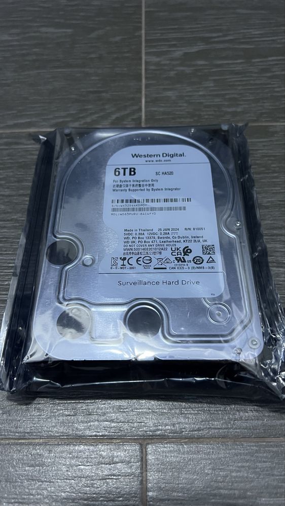 Жесткйи диск 6Тб, HDD 6Tb, новый Western digital 6Tb