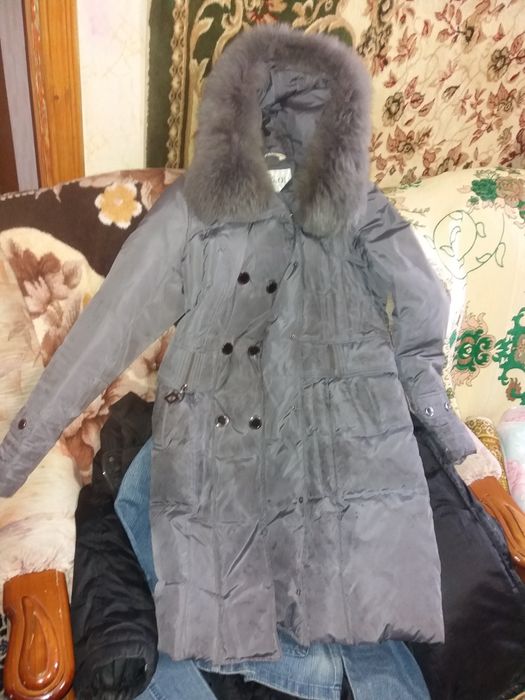 Пихора серая с натуральным мехом 46р в хор.сост.