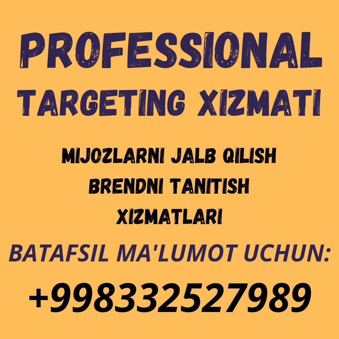 Professional targeting xizmati (Targetologman)