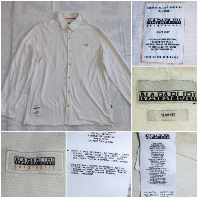 Cămașă Napapijri Slim Fit mărime mare XL/XXL bărbat casual sacou blaze