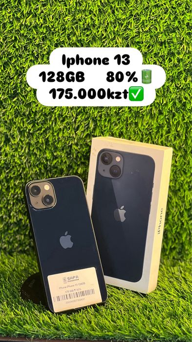 Айфон 13 черный 80%