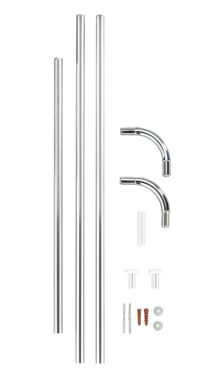 Coltar dus universal reglabil baie accesorii |WNK 192153 Argintiu