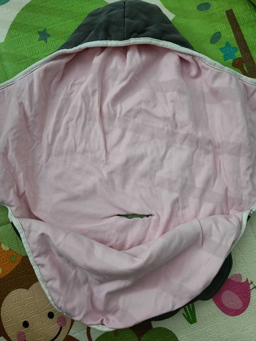 Sac de dormit pentru scaun auto, roz-gri, 0-6 luni