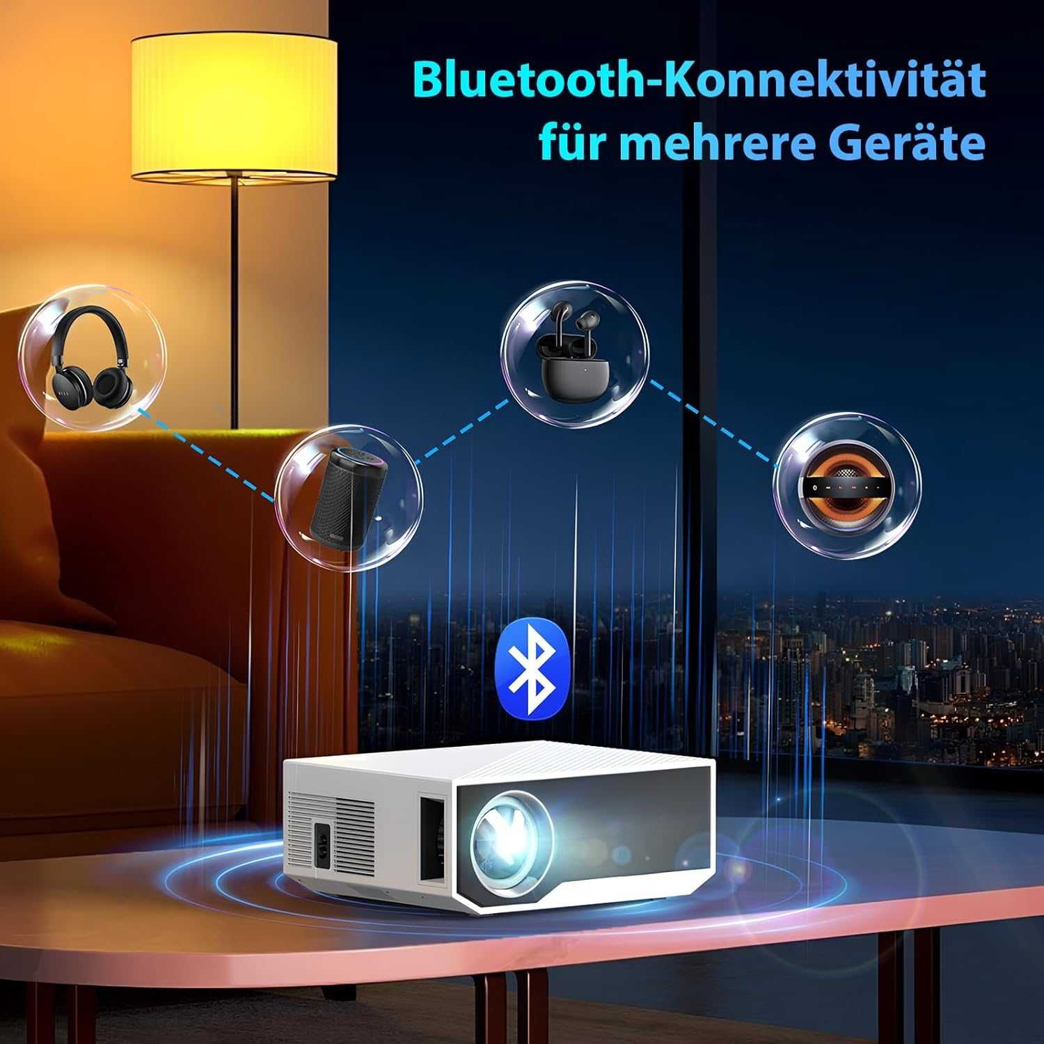 ZDK проектор 2024 с 5G WiFi поддръжка Ultra HD 1080P