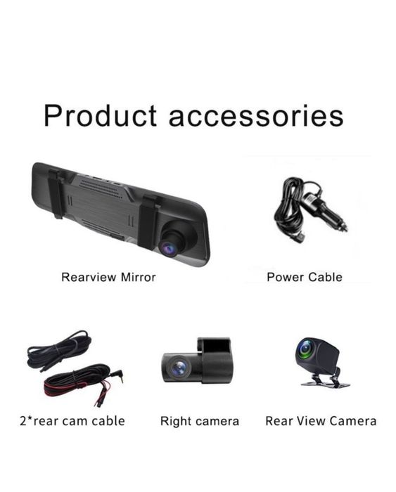 Видеорегистратор LETRUN 3CAM черный