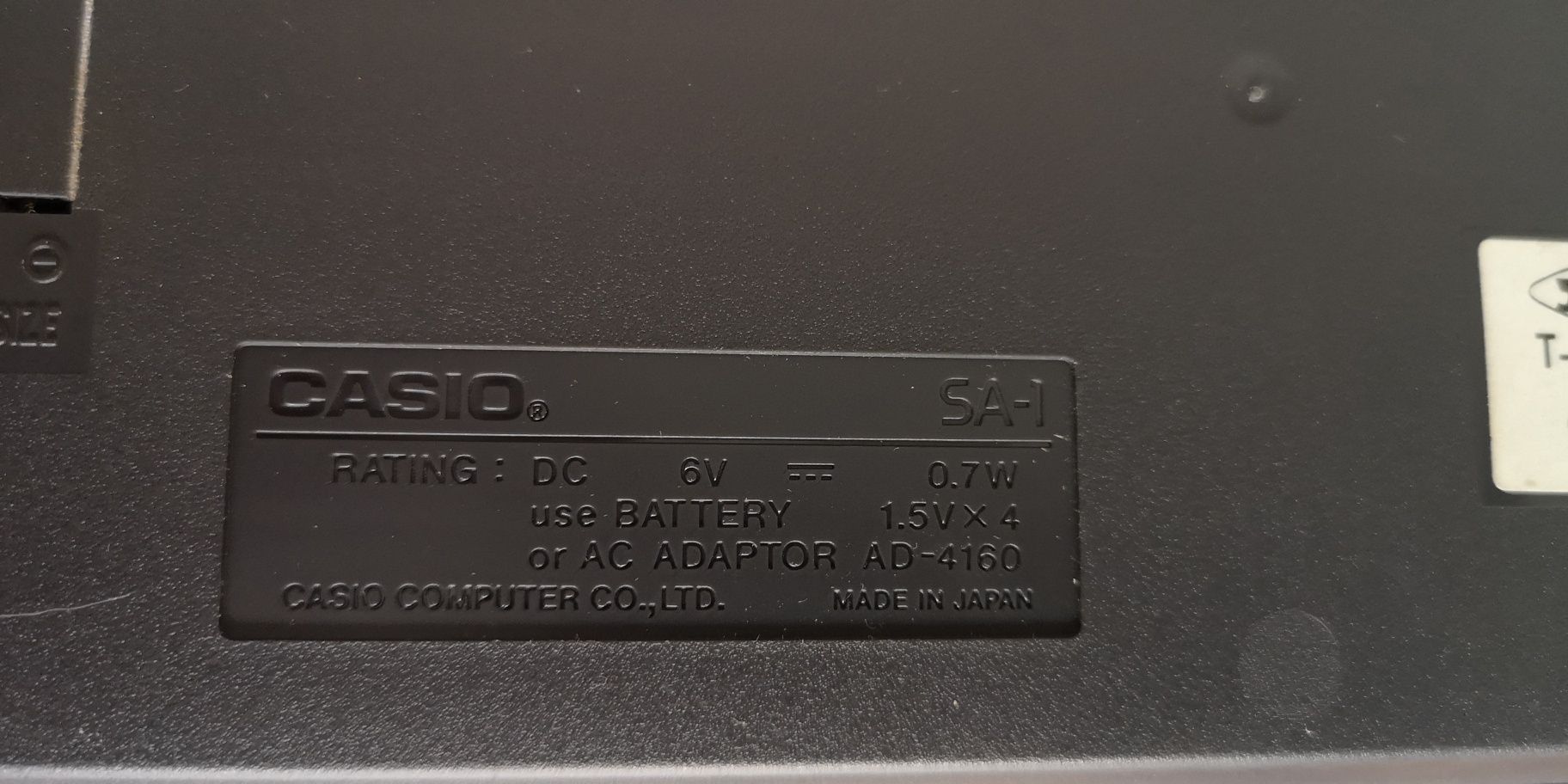 Синтезатор детски CASIO SA - 1 Tone Bank