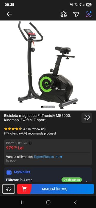 Bicicleta camera magnetica + aparat abdomene