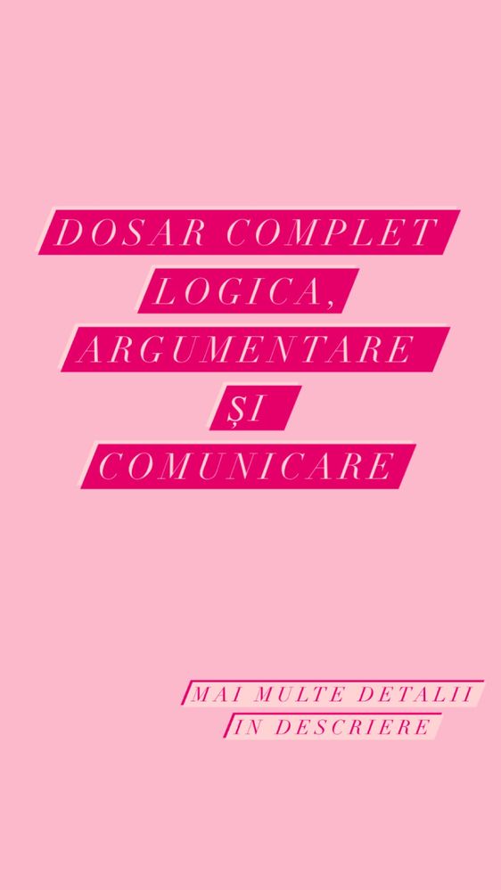 Materiale, dosar bac- logica