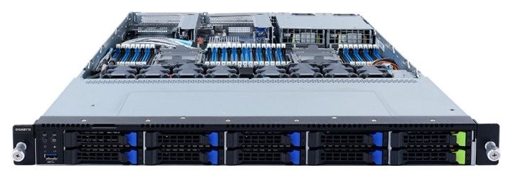 Сервер Гигабайт Server Gigabyte R182-N20 CPU x2 ОЗУ 128Gb SSD x6 БП x2