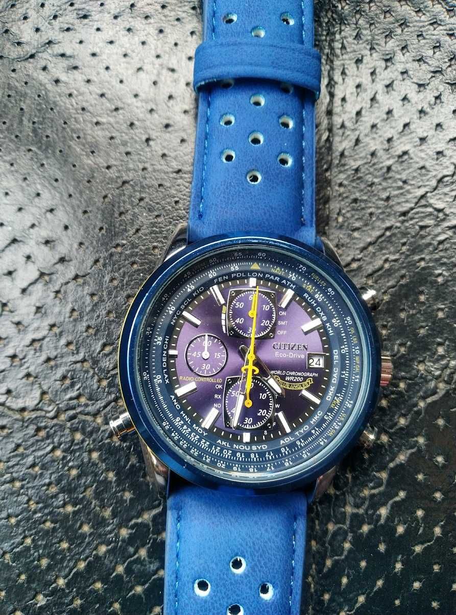 Мъжки ръчен Часовник Citizen Blue Angels World Chronograph дата,ден ч