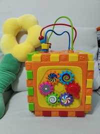 Cub jucarie Playgo creativ activitati puzzle bebe bebelusi PlayGo