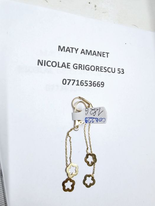 Maty Amanet Cercei din aur 14 k 1.82 g cod 229