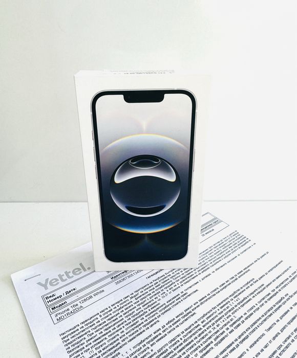 НОВ! iPhone 16e 128GB White ГАРАНЦИЯ 36 Месеца!