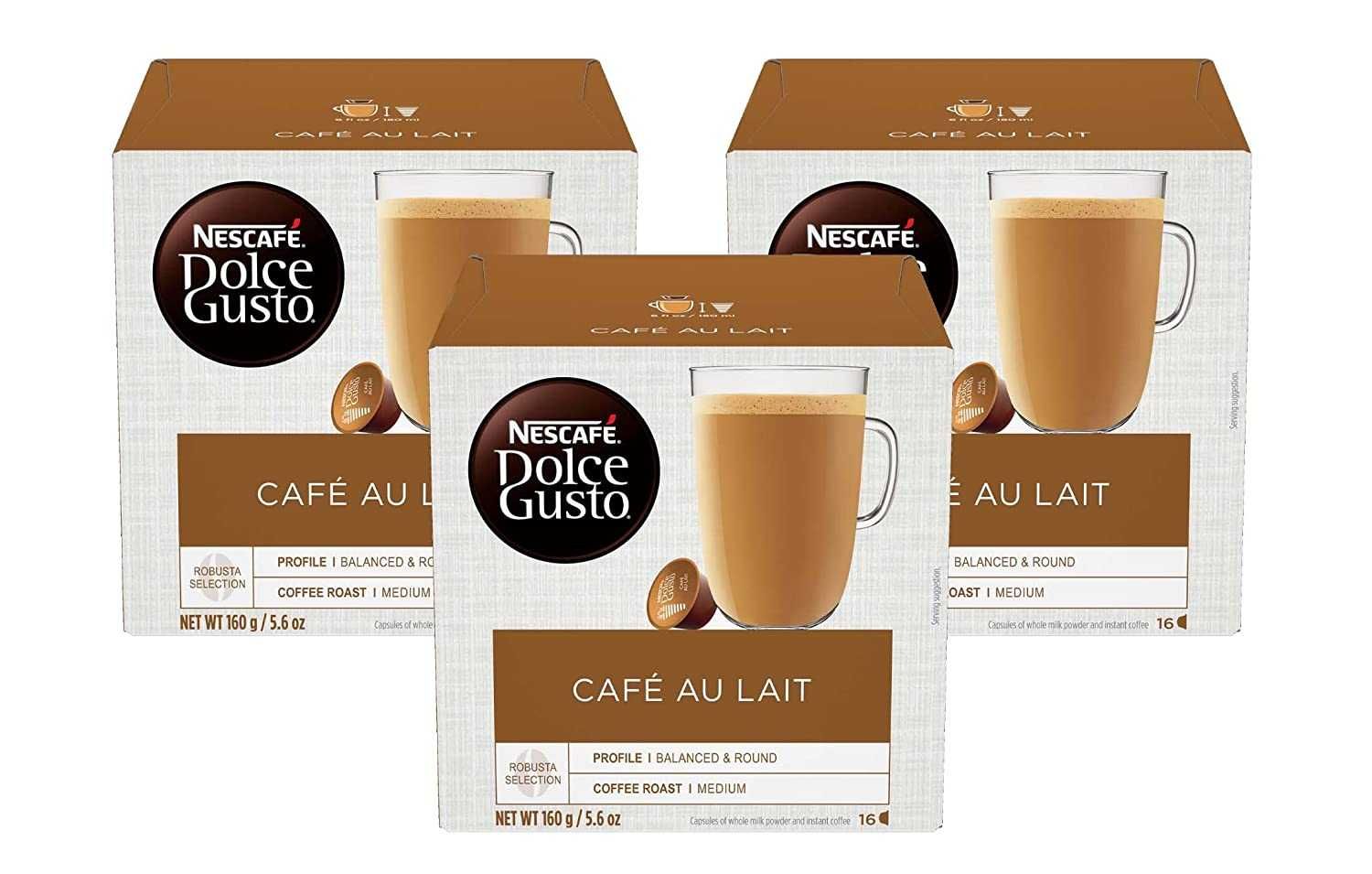 capsule cafea NESCAFE DOLCE GUSTO cafea cu lapte CAFE AU LAIT  cortado