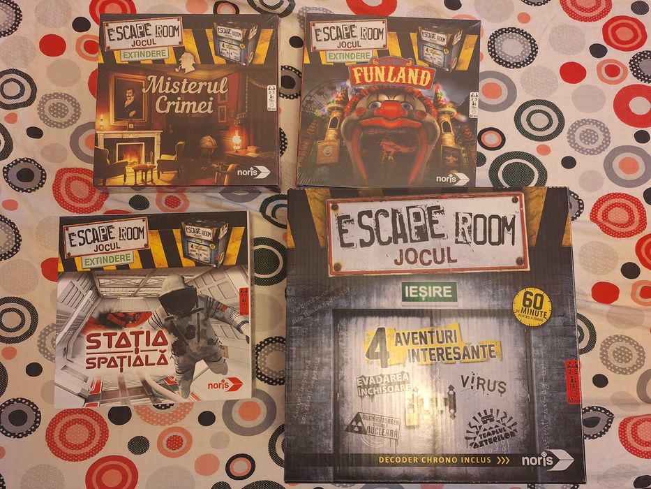 Diferite board games, boardgames, cardgame, exit, escape room