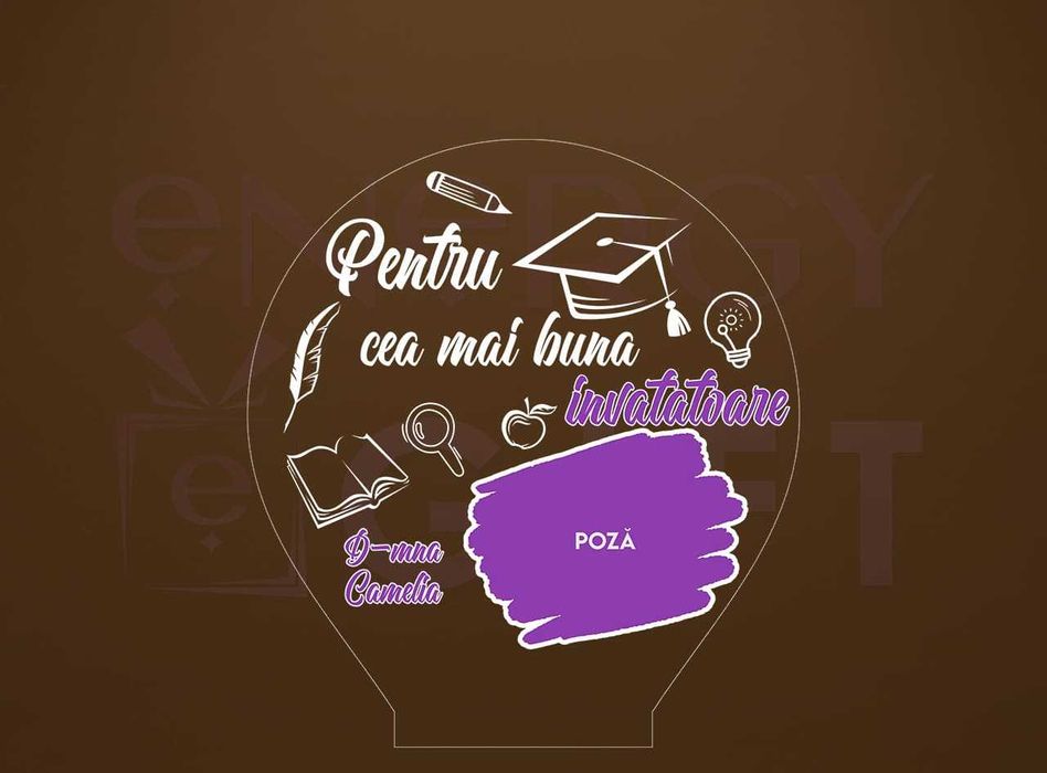 Lampa Led Personalizata – Educatoare / Învățătoare / Profesoară