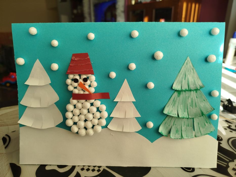 Ръчно изработени Коледни картички