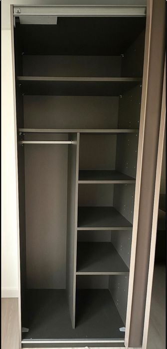 Dressing/Dulap 270/223/66 cm 3 usi culisante sticla cappuccino/oglinda