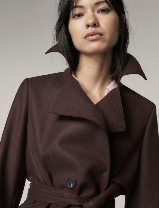Дамско вълнено палто Massimo Dutti