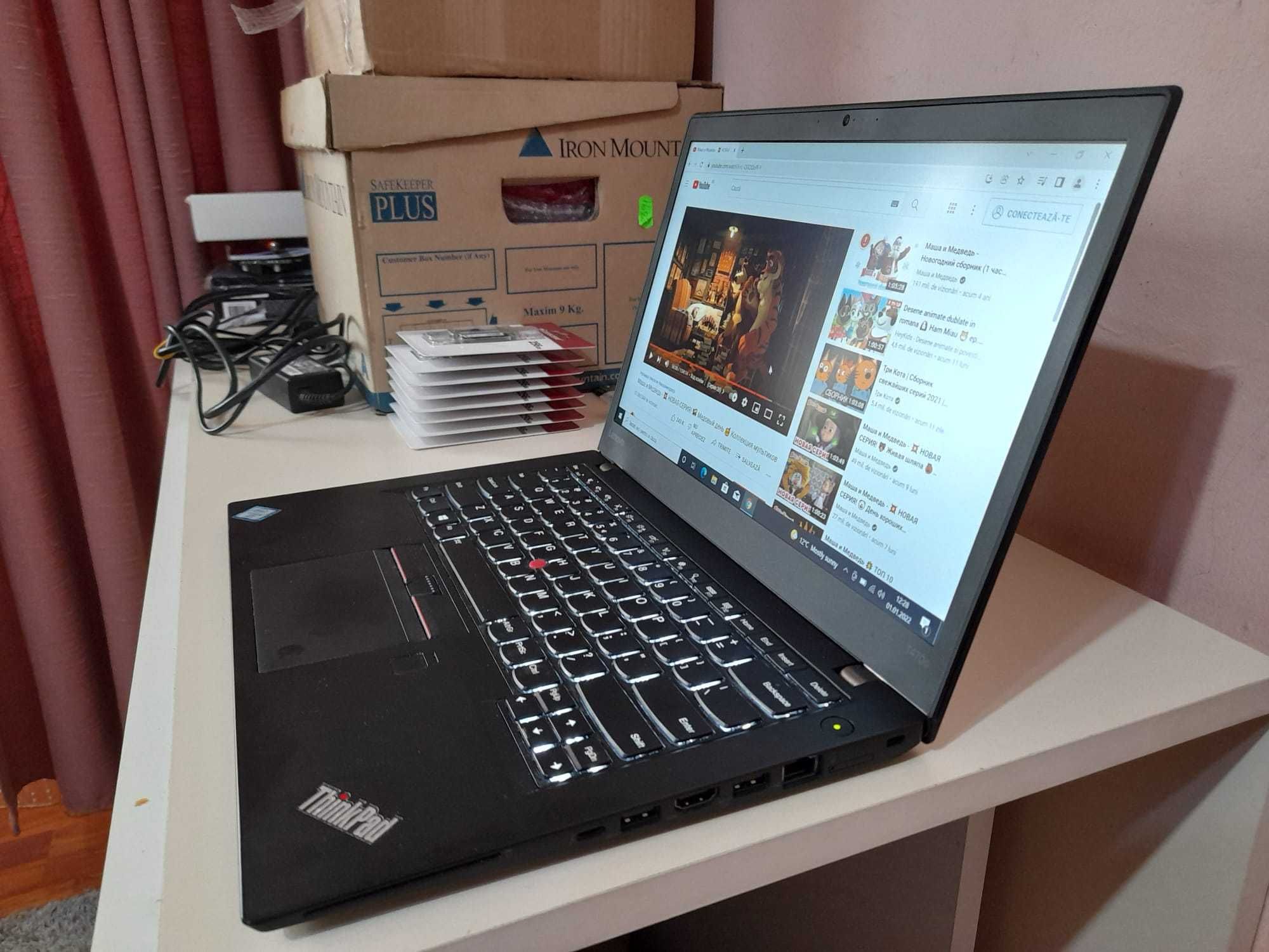 Laptop Lenovo ThinkPad T470S i5-6300U, 8GB DDR4 256GB SSD M.2, Full HD