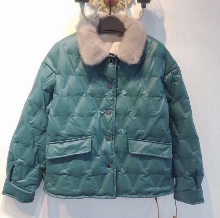 Куртка демисезон, норка воротник