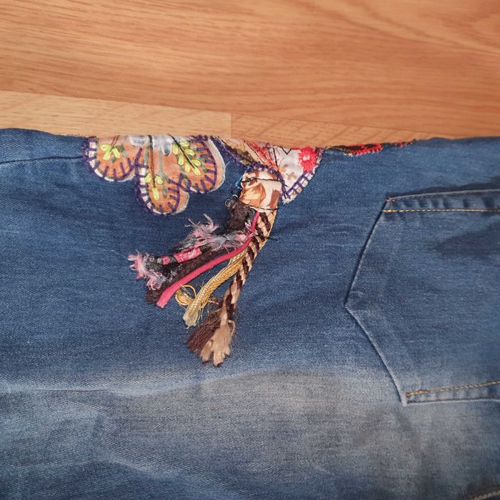 Pantaloni salopeta boyfriend blugi Desigual dama