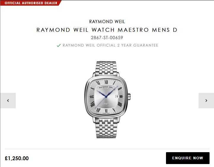 Raymond Weil Maestro Men's Automatic Dress Watch 2867-ST-00659
