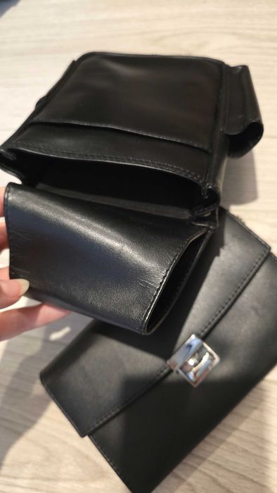 Borseta/portmoneu de piele. Model special cu suport prindere la curea