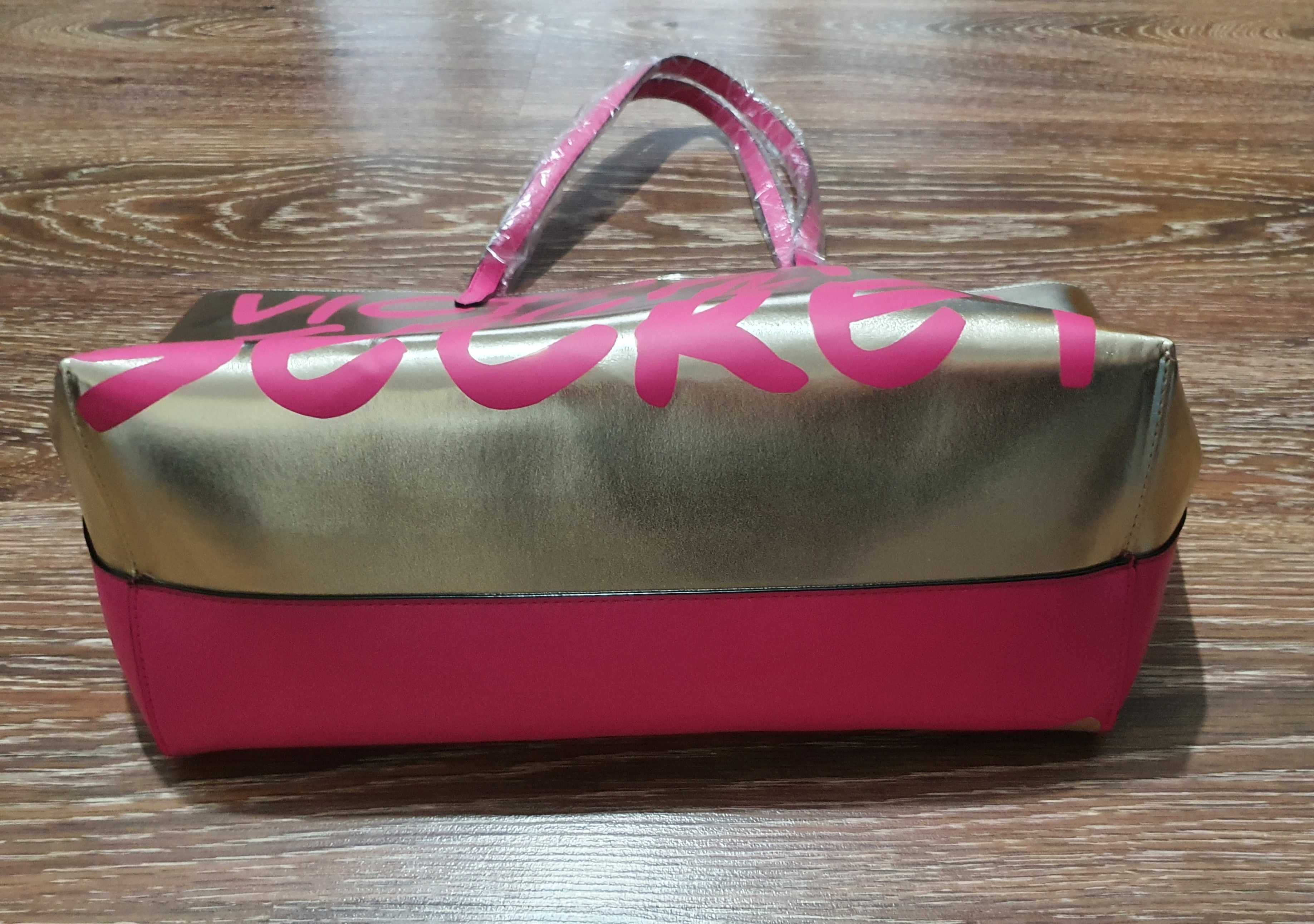Кожена чанта 3в1 Victoria's Secret pink-gold-140лв.НОВА