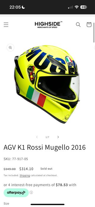 Casca moto AGV k1 Rossi Mugello